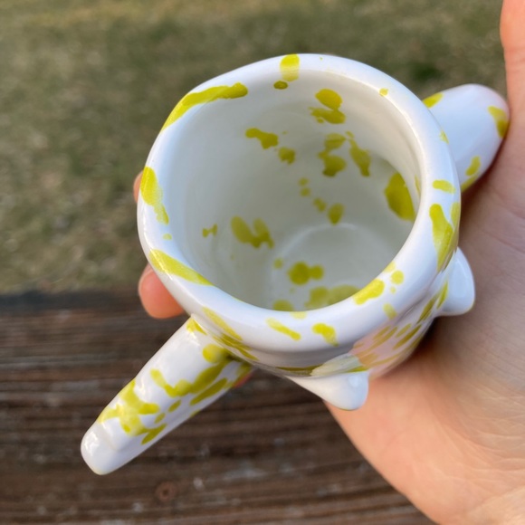 NWT Set of 2 Anthropologie Vita Shot Glasses Puffer Fish Shark Chartreuse Mint - Picture 14 of 16